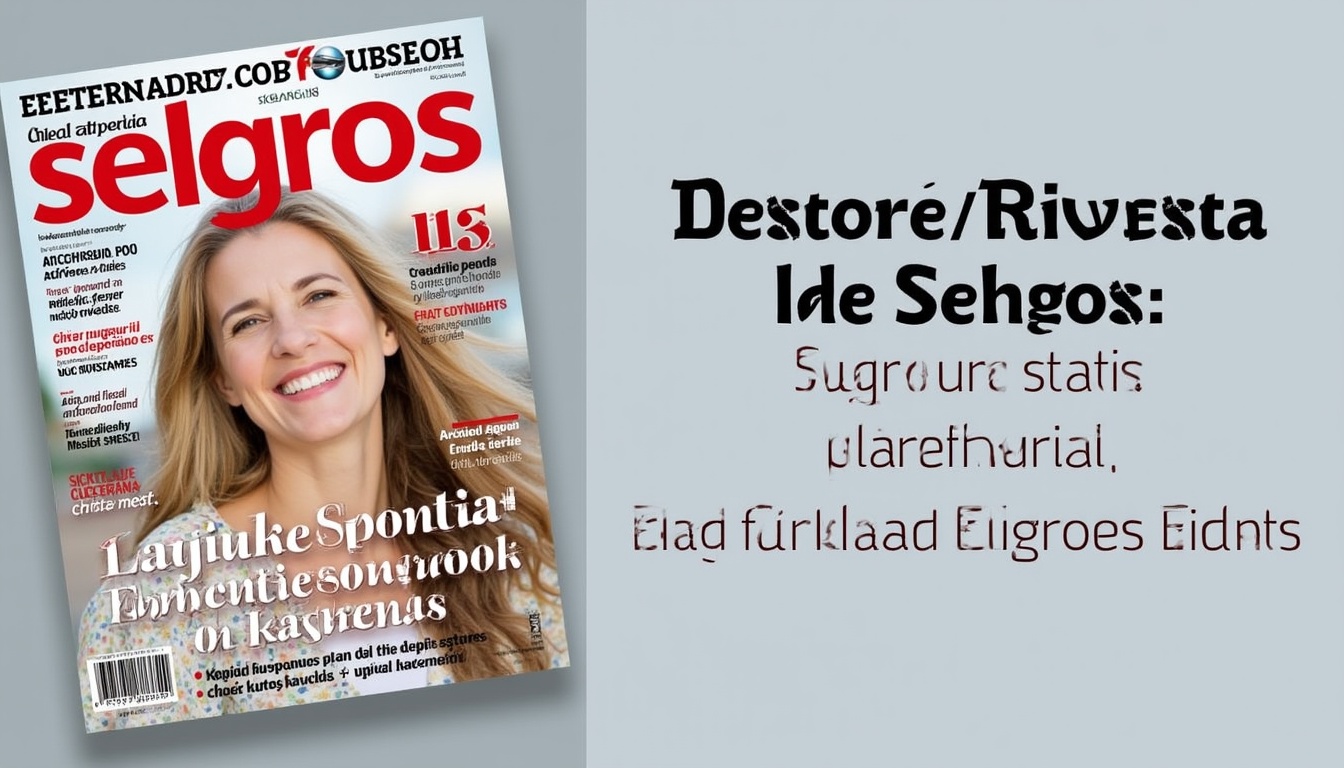O persoană consultând revista Selgros cu oferte și promoții, simbolizând economii la cumpărături.